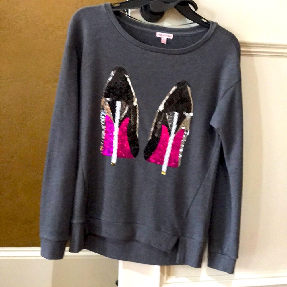 Juicy Couture long sleeve sweatshirt.  EUC.  Worn once.  Super soft.